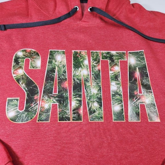 SANTA Christmas Premium SofSpun Hoodie Sweatshirt Holiday Santa Claus - Picture 4 of 8
